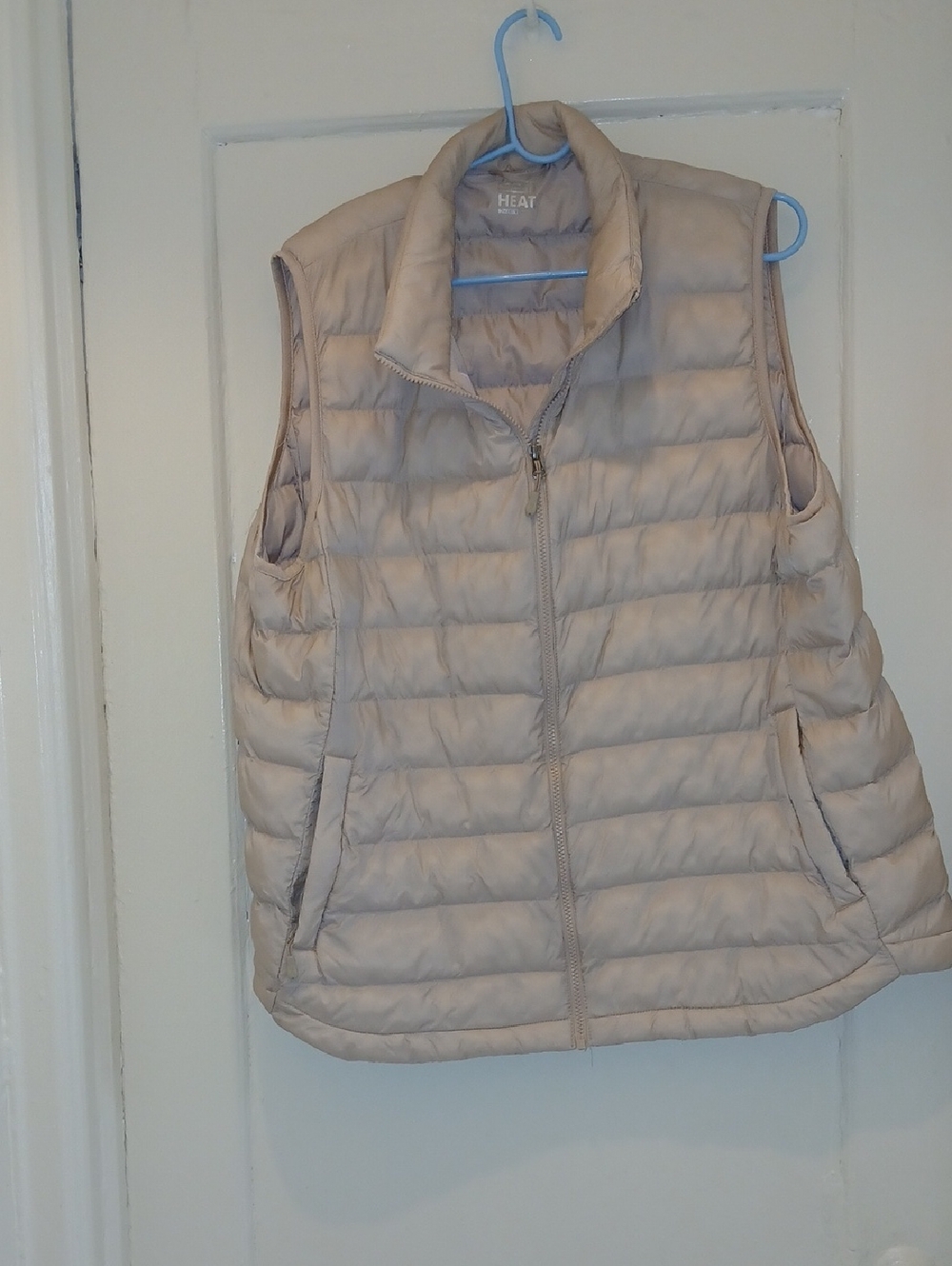 32 Degrees Quilted Puffer Vest - Light Beige